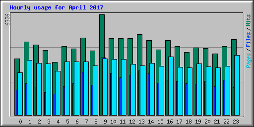 Hourly usage for April 2017