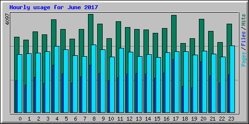 Hourly usage for June 2017
